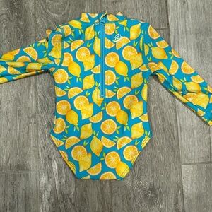 Infant UPF Swimwear with Lemon Print